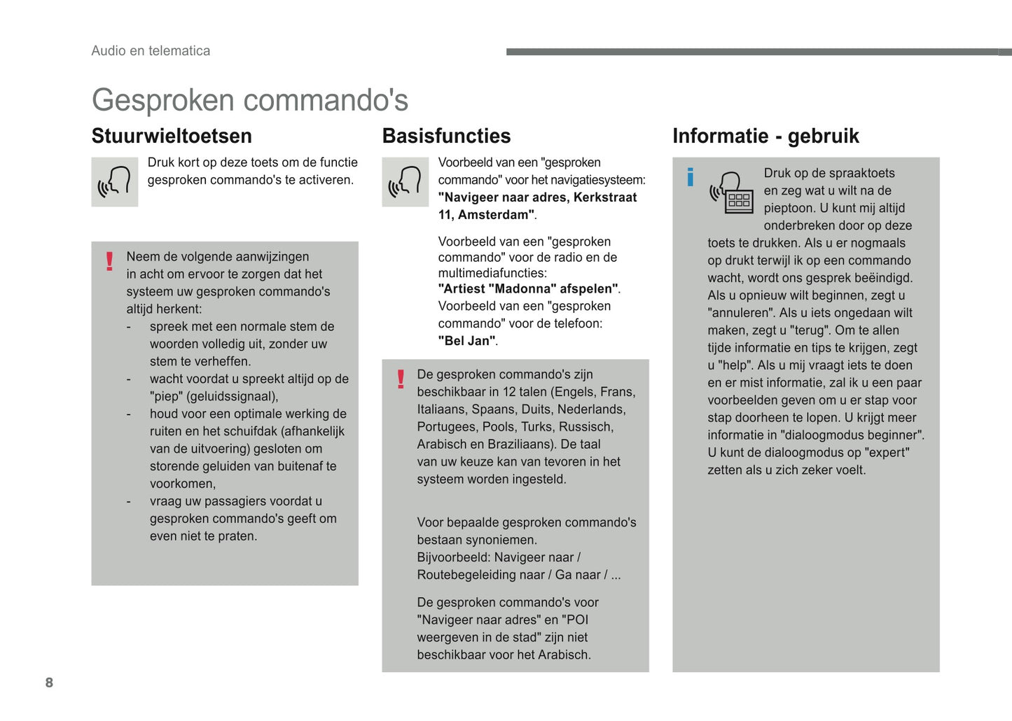 2016-2018 Citroën Infotainment Manual | Dutch