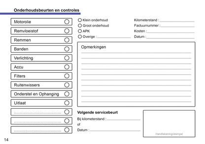 Onderhoudsboekje voor Volkswagen