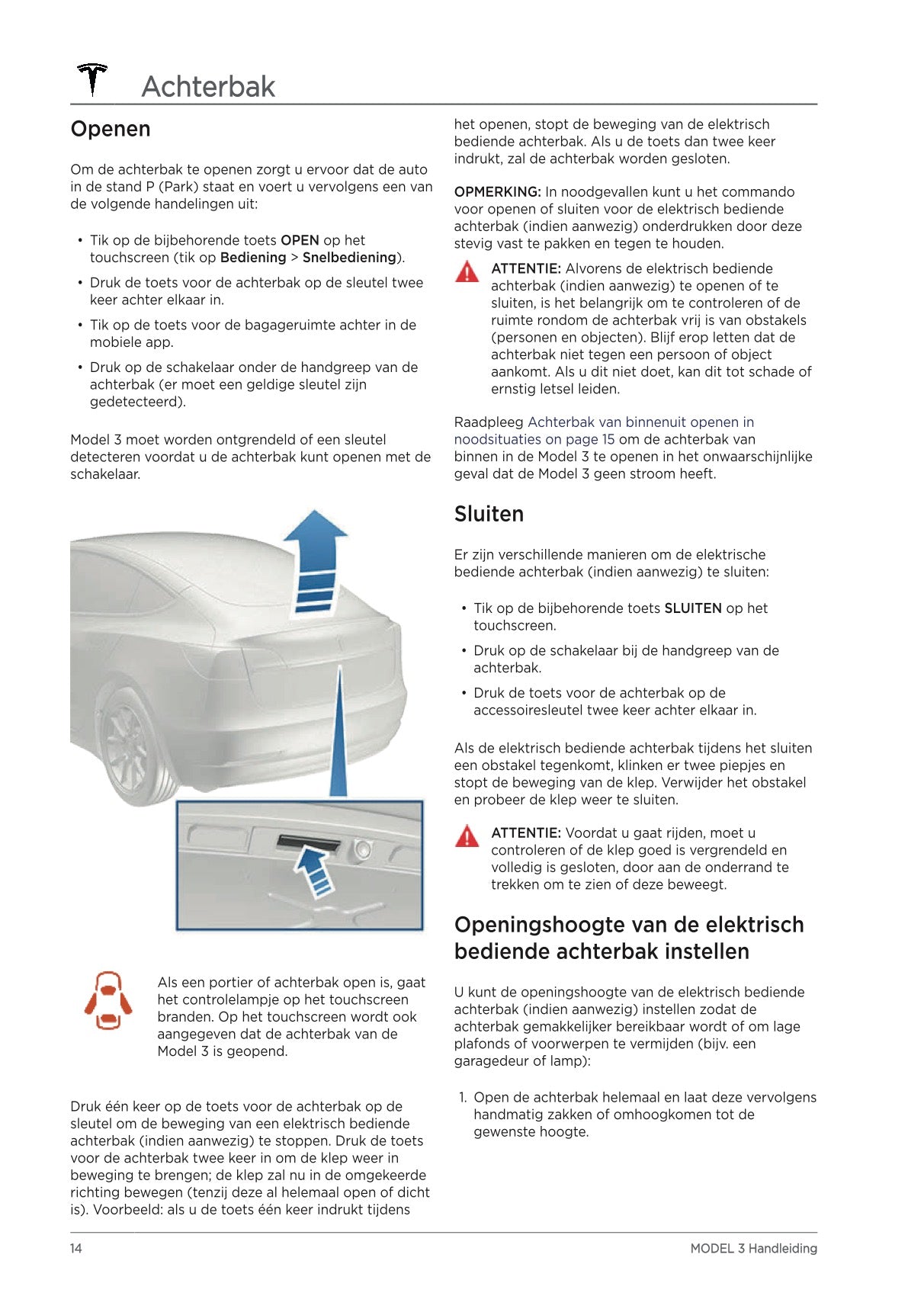 2021 Tesla Model 3 Owner's Manual | Dutch