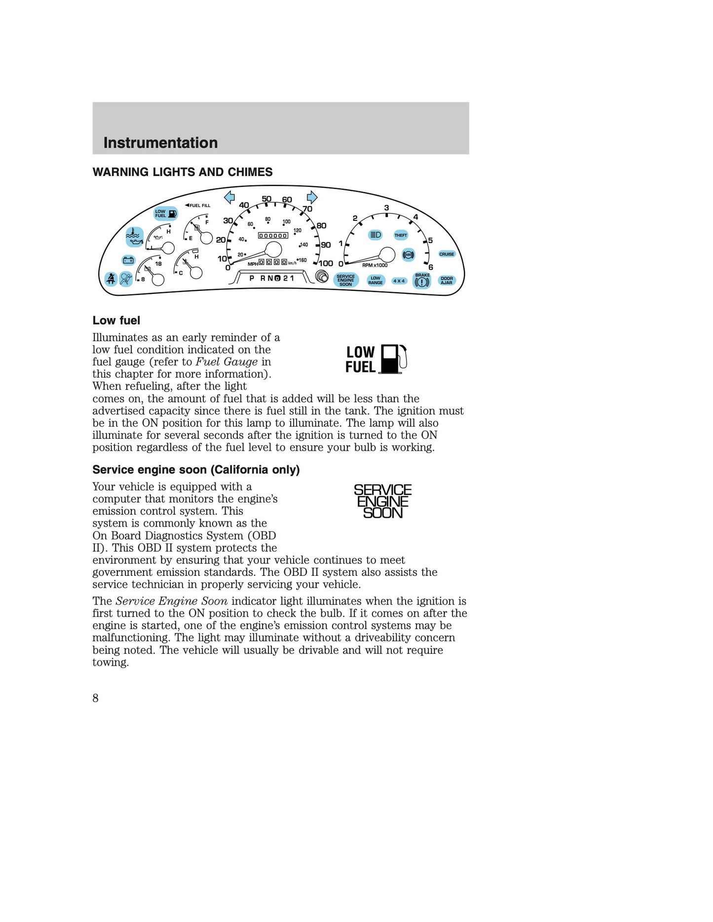 2000 Ford Excursion Owner's Manual | English