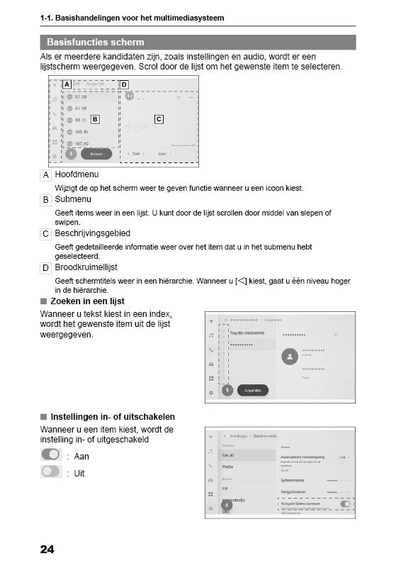 2024 Toyota Corolla Touring Sports Navigation Manual | Dutch