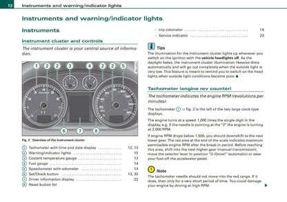 2009 Audi TT Coupe Owner's Manual | English