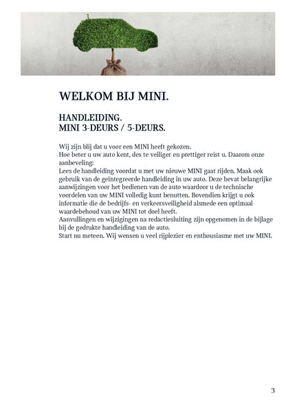2019 Mini Mini Manuel du propriétaire | Néerlandais