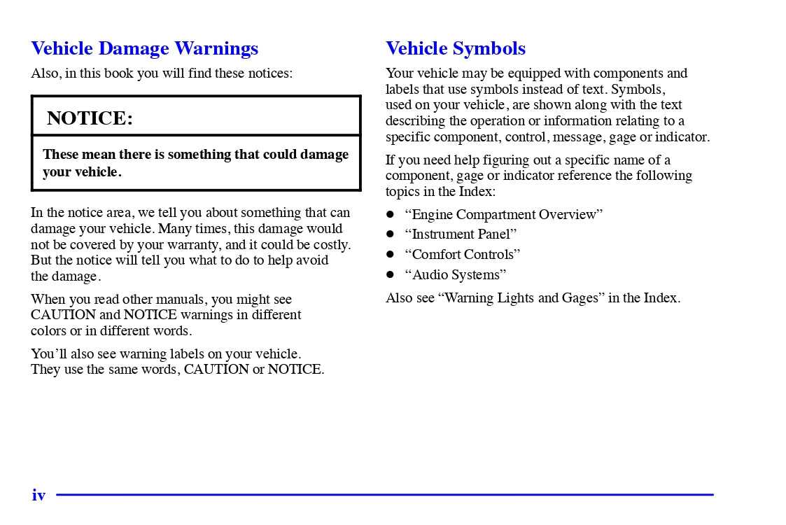 2002 Cadillac Escalade EXT Owner's Manual | English