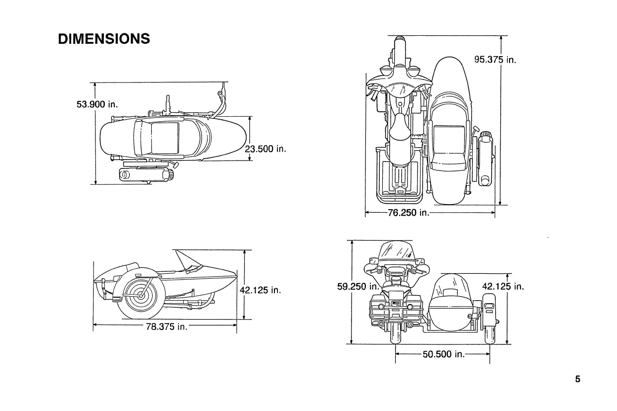 1991 Harley-Davidson TLE/TLE-Ultra Sidecar Owner's Manual | English