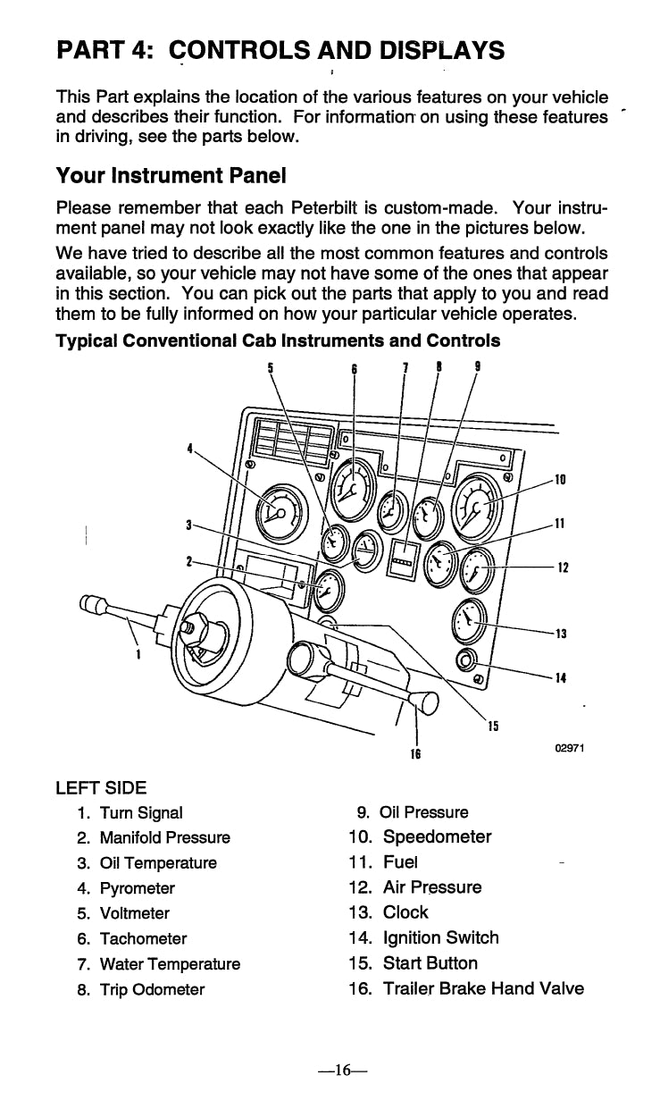 1990-1999 Peterbilt Owner's Manual | English