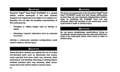 2003 Harley-Davidson FLHRSEI2 Owner's Manual | English