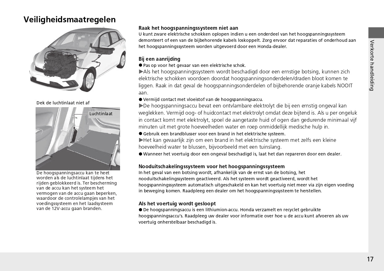 2021-2022 Honda Jazz e:HEV Owner's Manual | Dutch