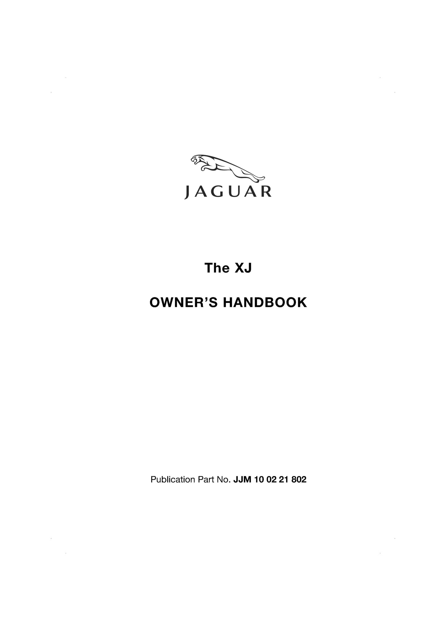 2008 Jaguar XJ Owner's Manual | English