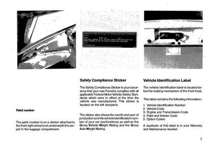 1986 Porsche 911 Turbo/911 Carerra Owner's Manual | English