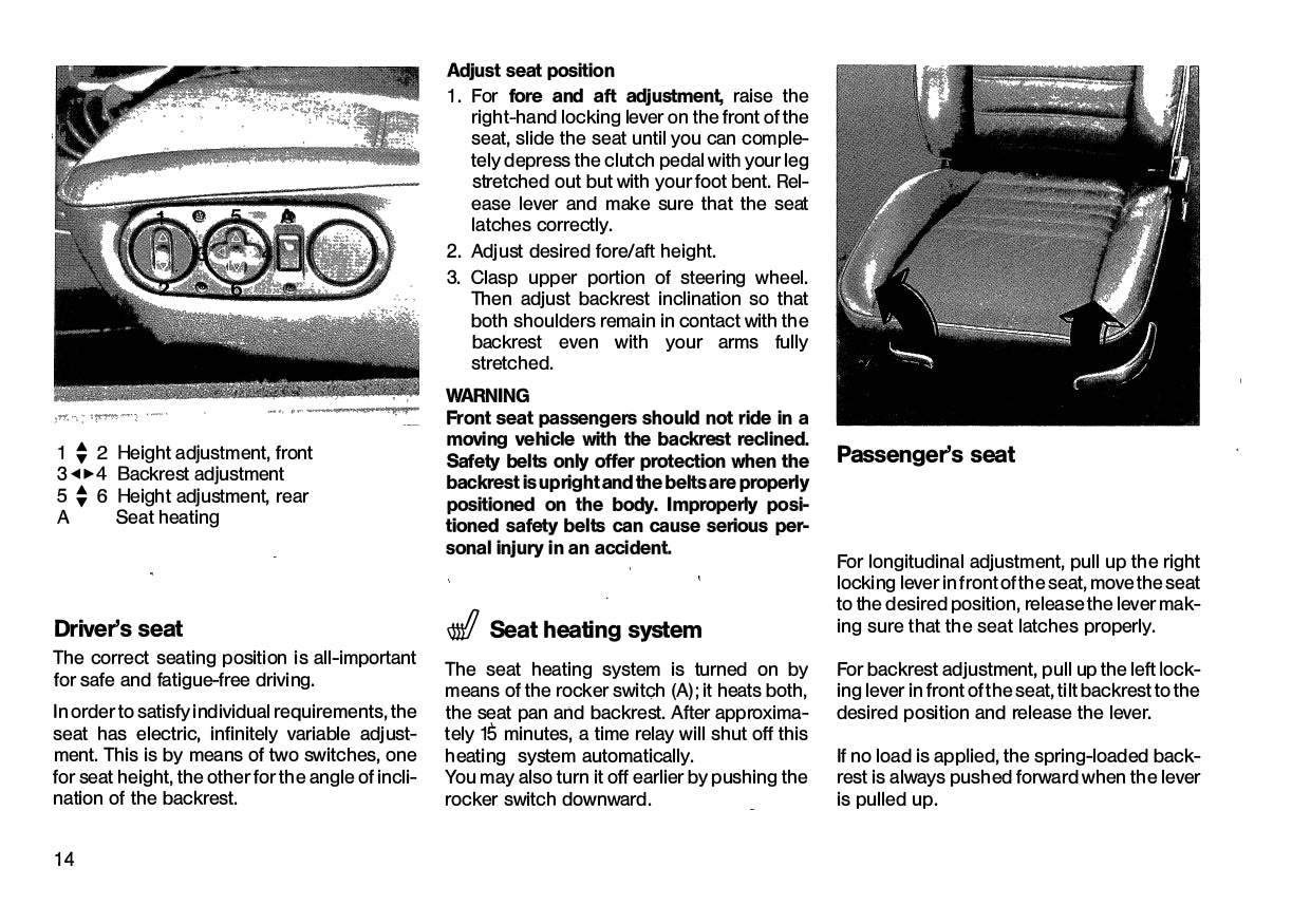 1986 Porsche 911 Turbo/911 Carerra Owner's Manual | English