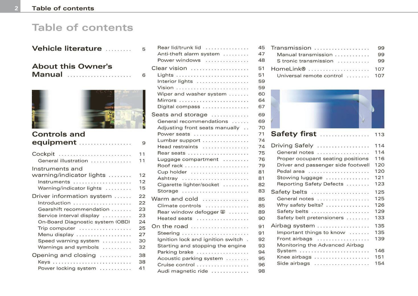 2009 Audi TT Coupe Owner's Manual | English