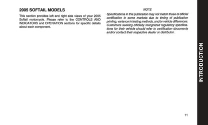 2005 Harley Davidson Softail Owner's Manual | English