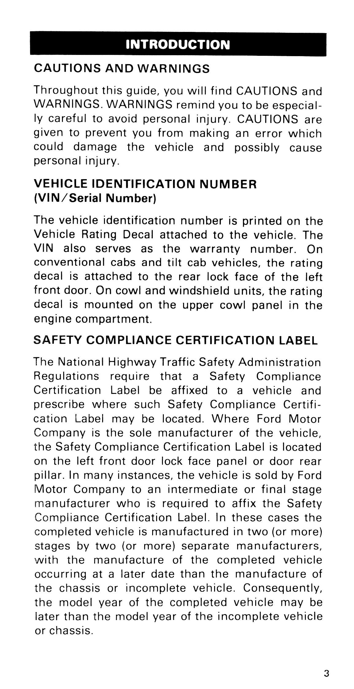 1985 Ford Medium Duty / 600 / 700 / 7000 Manuel du propriétaire | Anglais