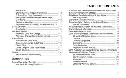 2016 Harley-Davidson Street Owner's Manual | English