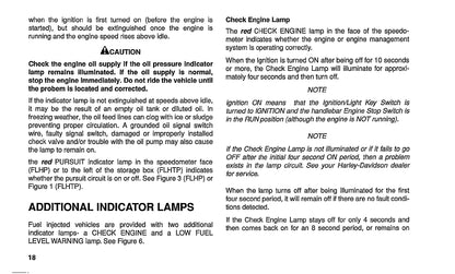 1996 Harley Davidson Police Owner's Manual | English