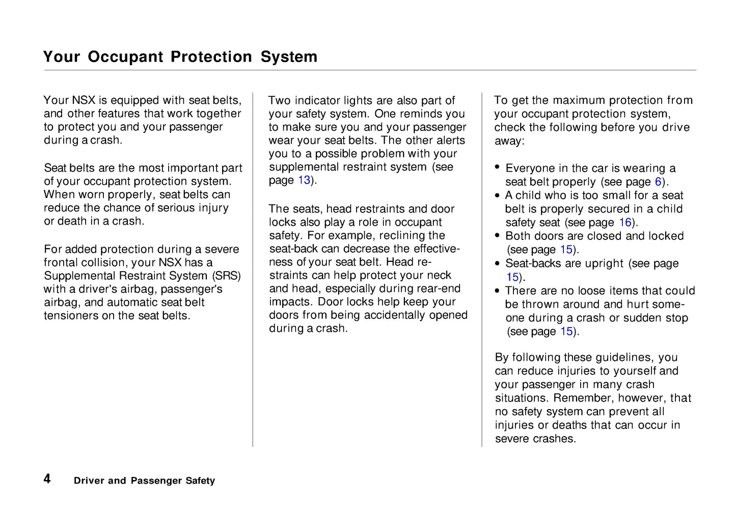 1995 Acura NSX Owner's Manual | English