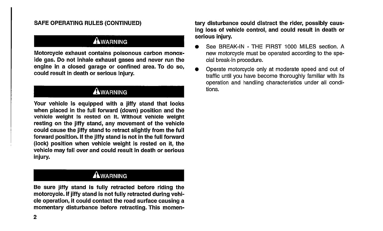 1999 Harley Davidson FXR2 Owner's Manual | English