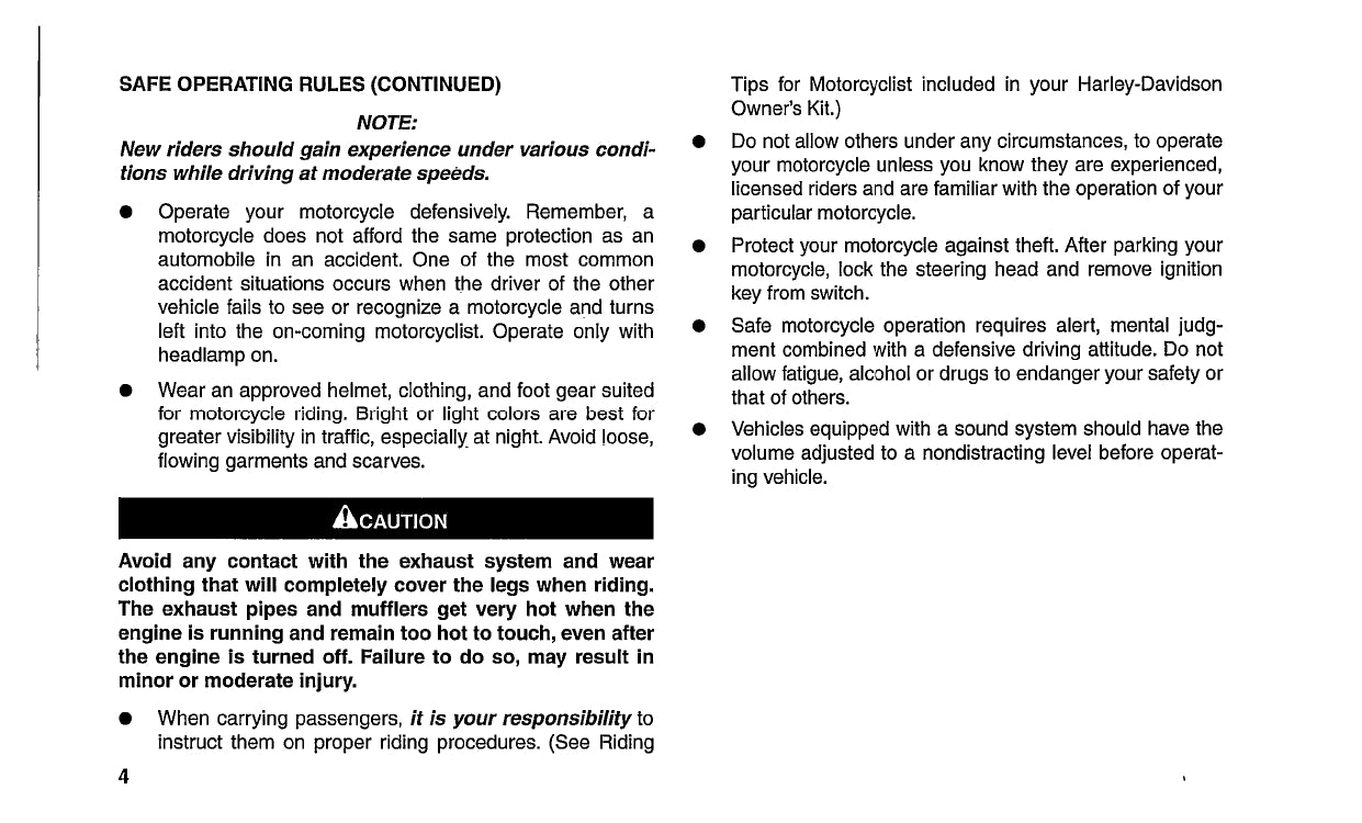 1999 Harley Davidson FXR2 Owner's Manual | English