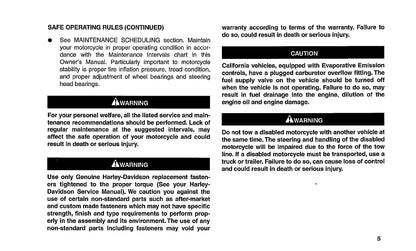 1999 Harley Davidson FXR2 Owner's Manual | English