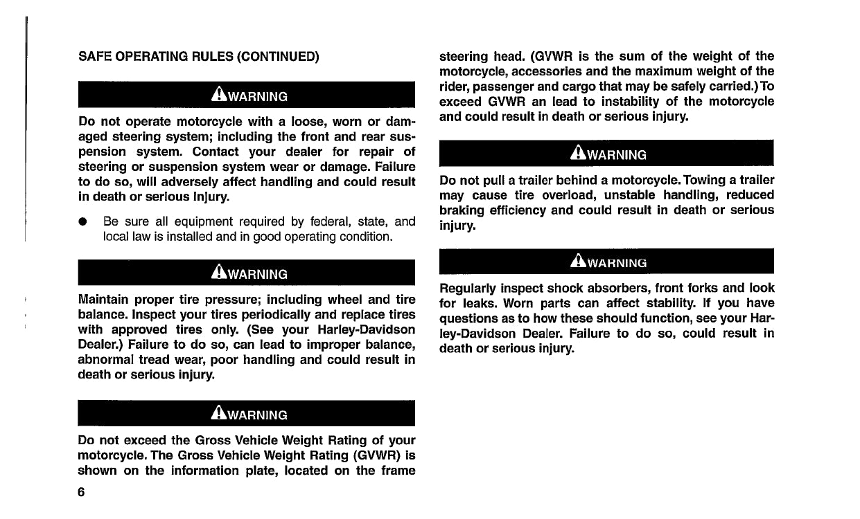 1999 Harley Davidson FXR2 Owner's Manual | English