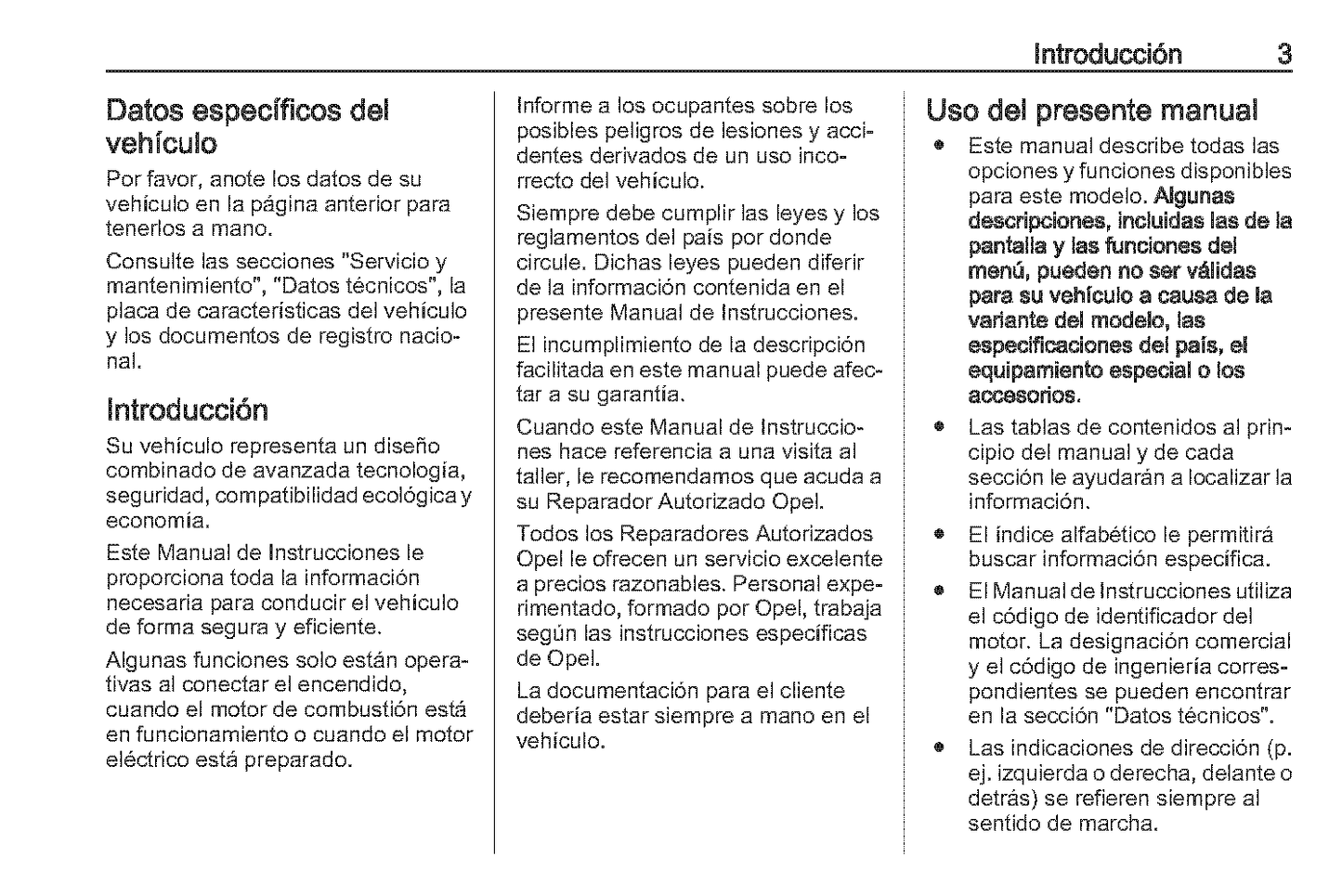 2023 Opel Corsa Owner's Manual | Spanish