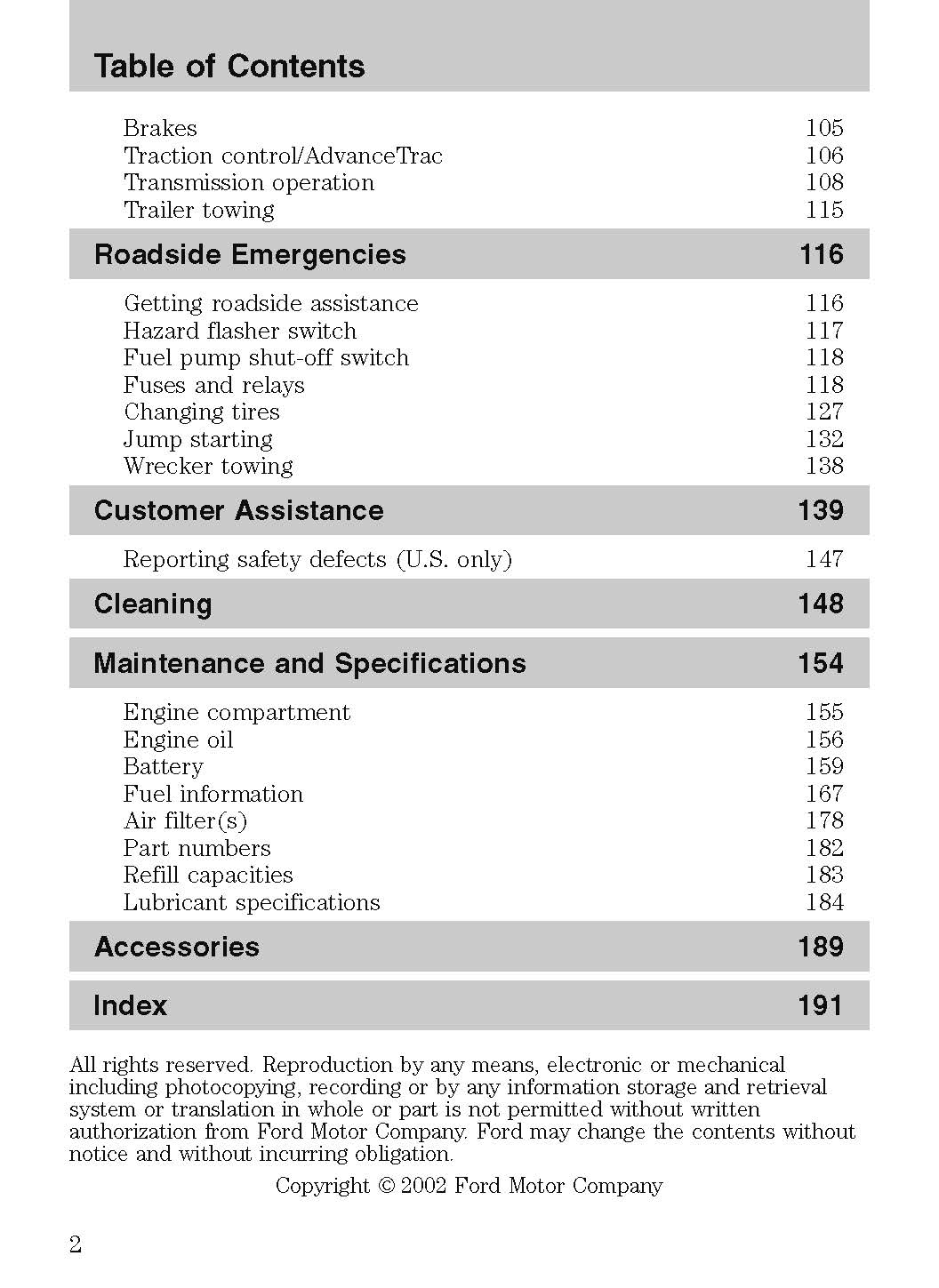 2003 Ford Thunderbird Manuel du propriétaire | Anglais