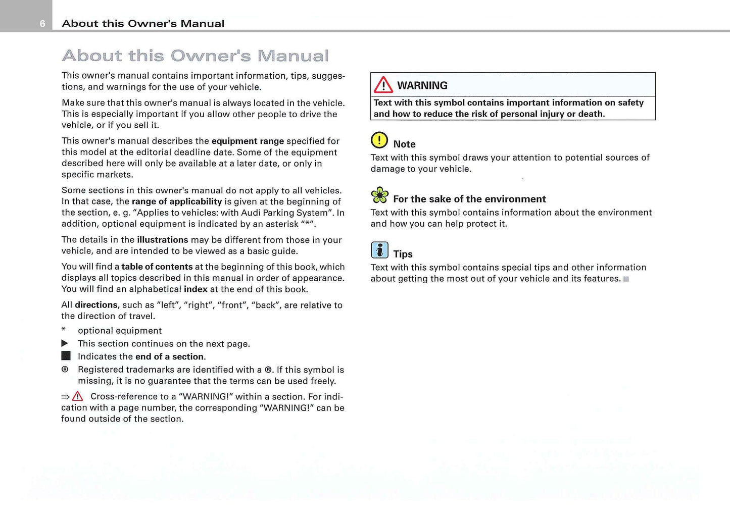 2007 Audi S4/S4 Limousine Owner's Manual | English