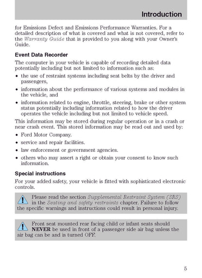 2003 Ford Thunderbird Owner's Manual | English