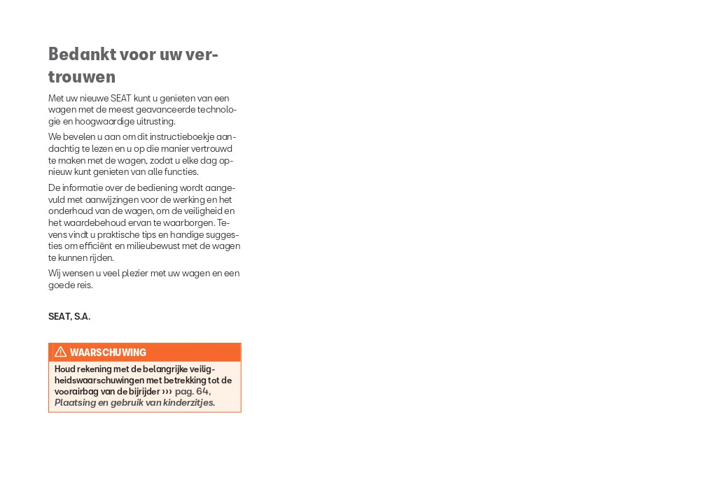 2023-2024 Seat Leon/Leon Sportstourer Owner's Manual | Dutch