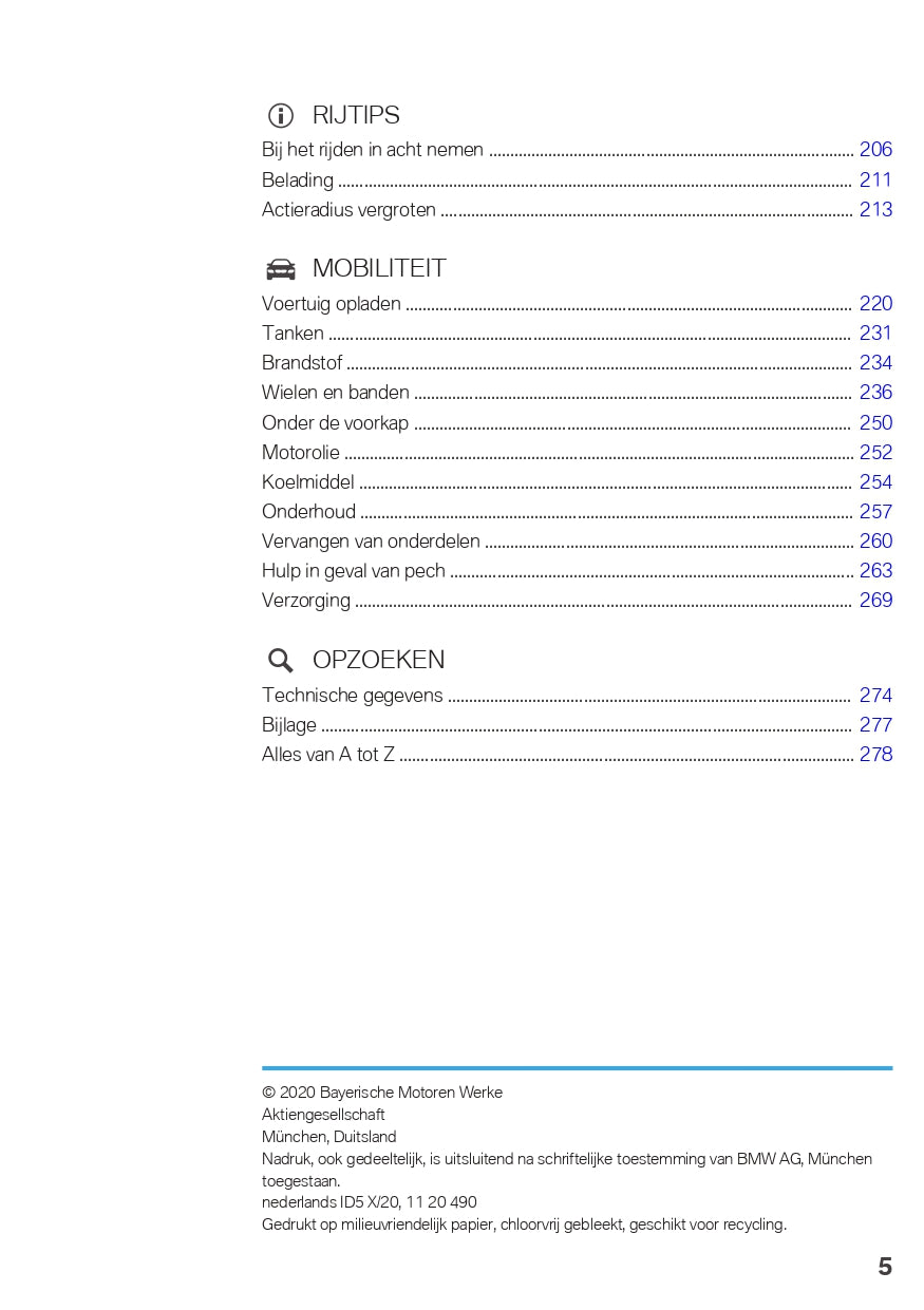 2021 BMW i3 Owner's Manual | Dutch