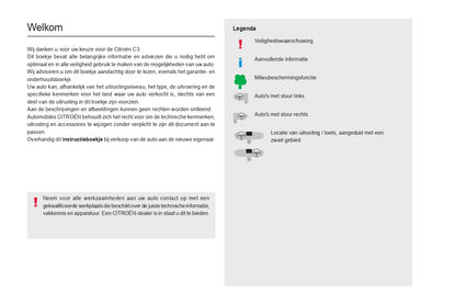 2022-2024 Citroën C3 Owner's Manual | Dutch