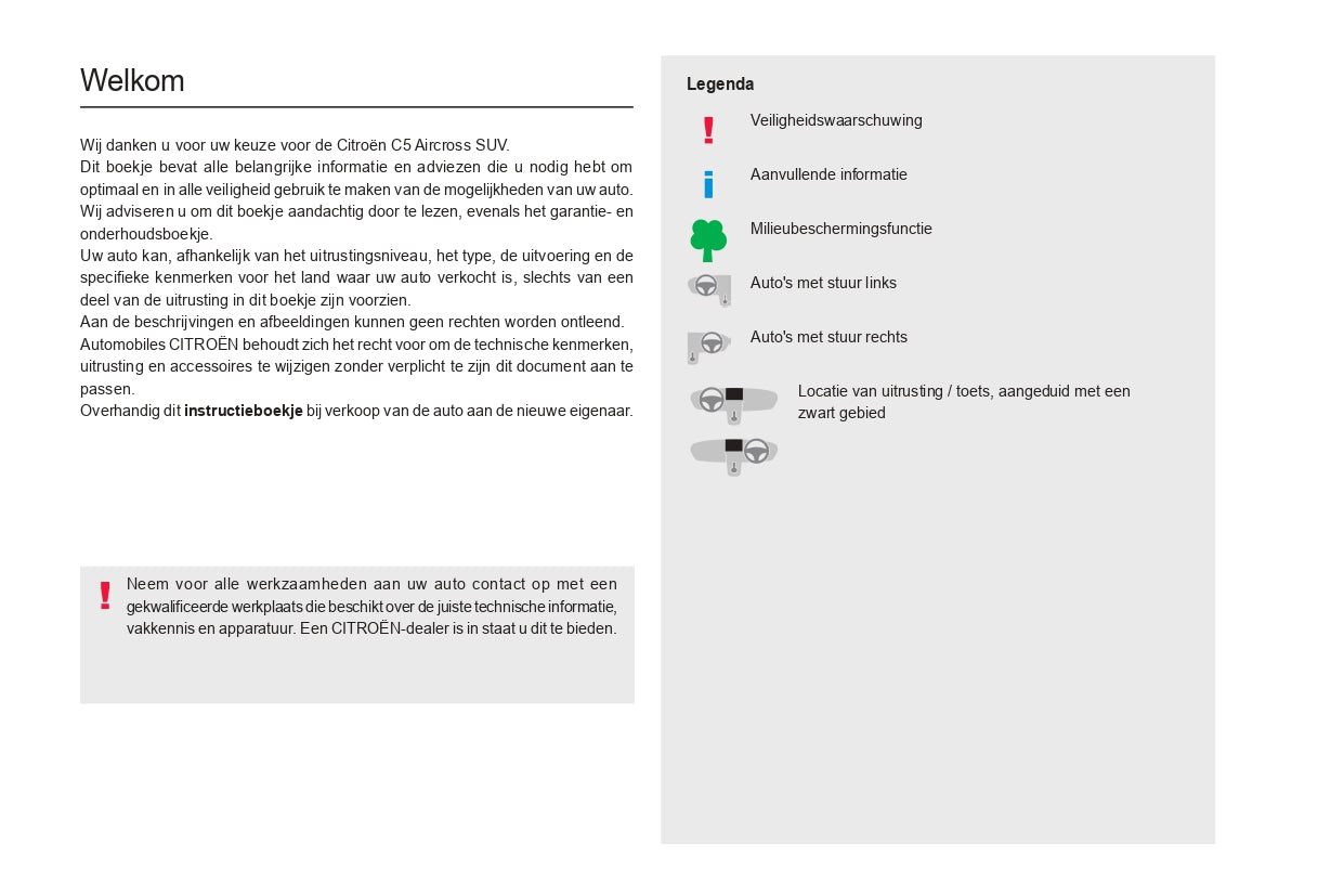 2022-2024 Citroën C5 Aircross Manuel du propriétaire | Néerlandais