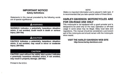 2014 Harley-Davidson FLHRSE Owner's Manual | English