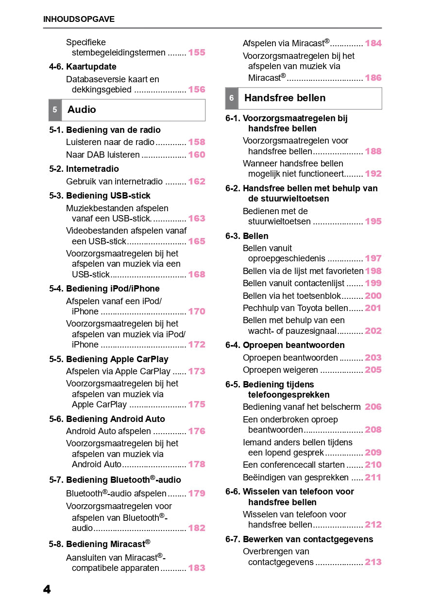 2022 Toyota bZ4X Infotainment Manual | Dutch