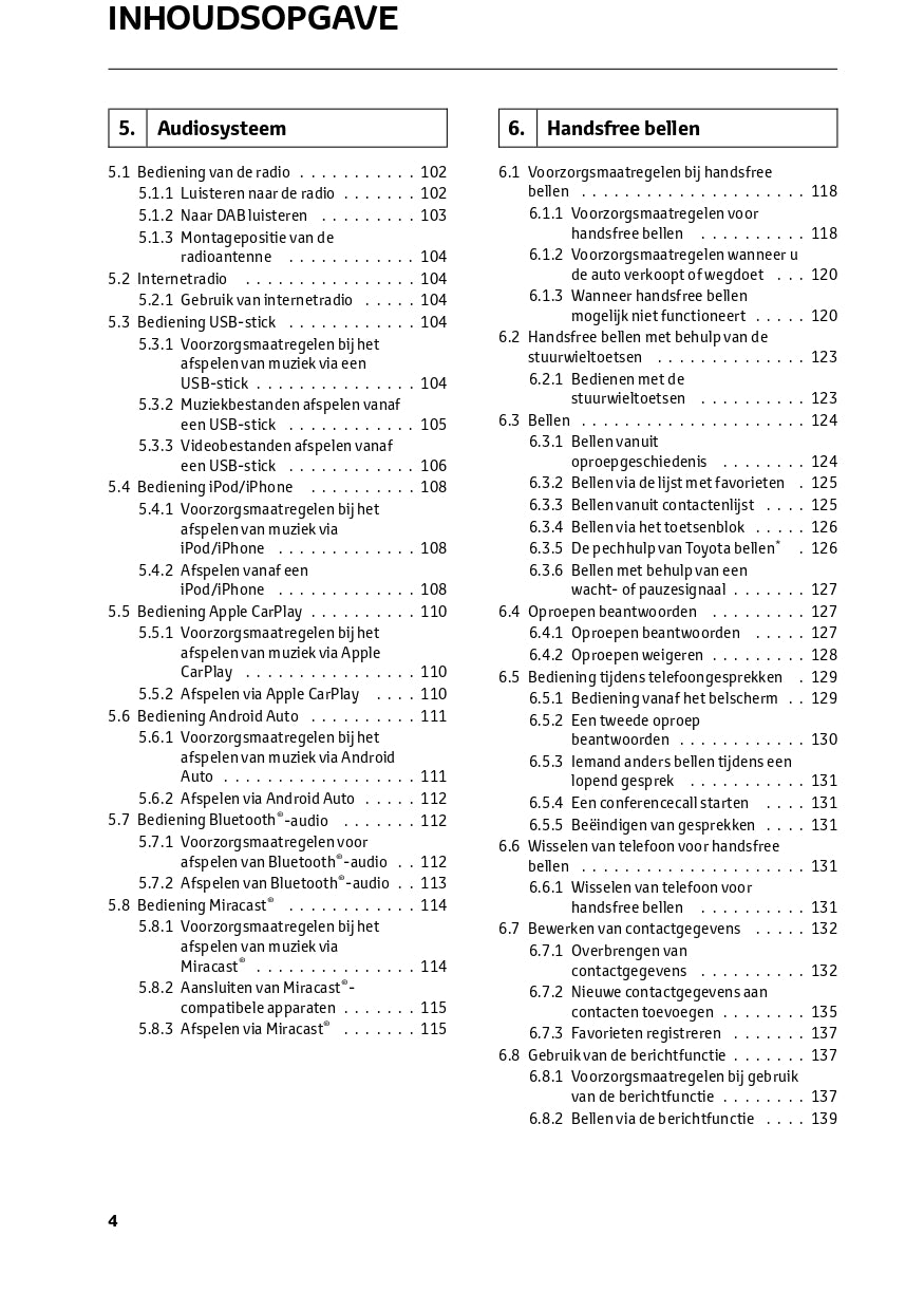 2023 Toyota RAV4 Infotainment Manual | Dutch