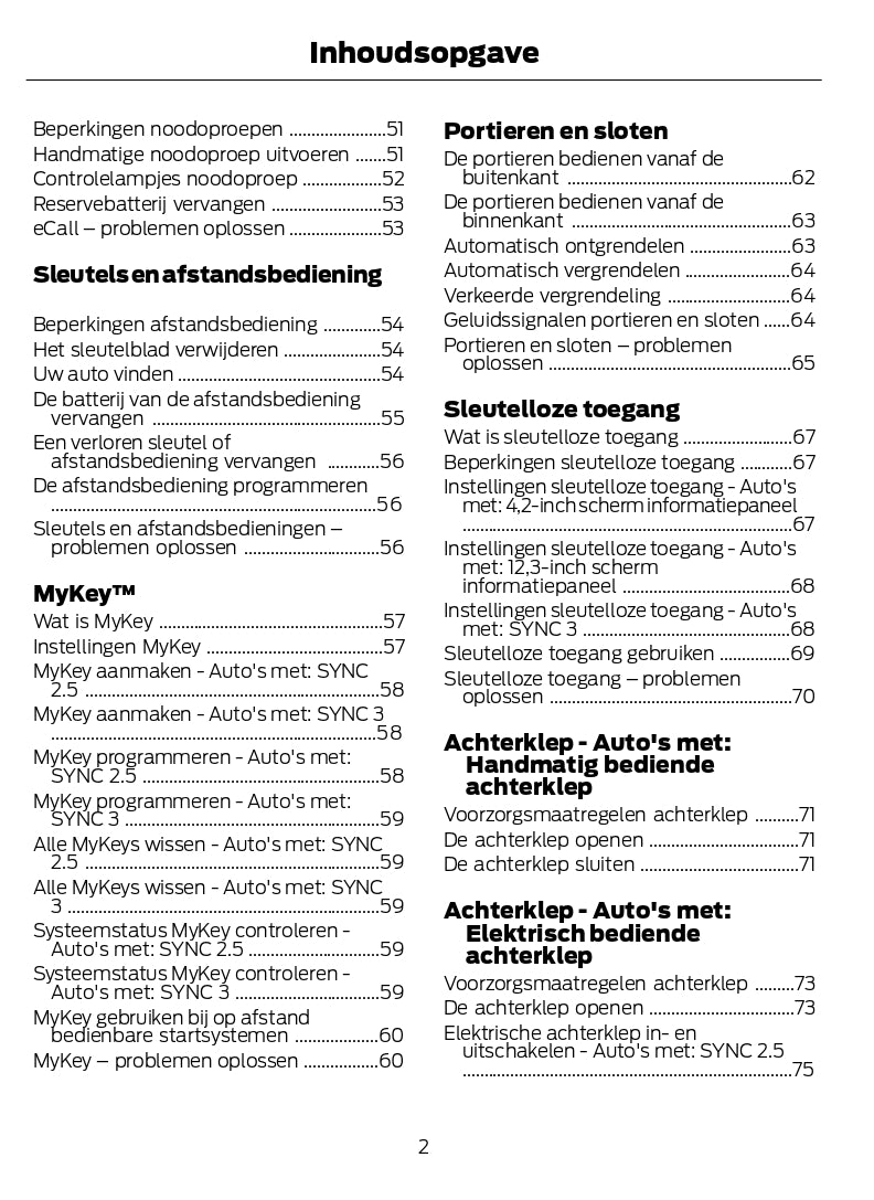 2022-2024 Ford Kuga Owner's Manual | Dutch