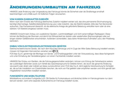 2023 Fiat 500e Owner's Manual | German