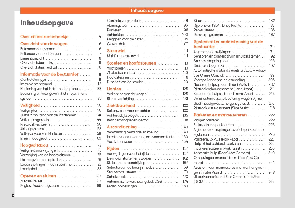 2023-2024 Seat Tarraco Owner's Manual | Dutch