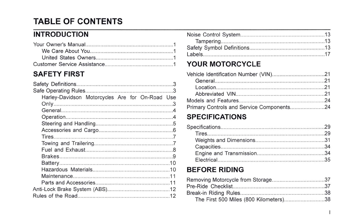 2021 Harley-Davidson Touring Owner's Manual | English