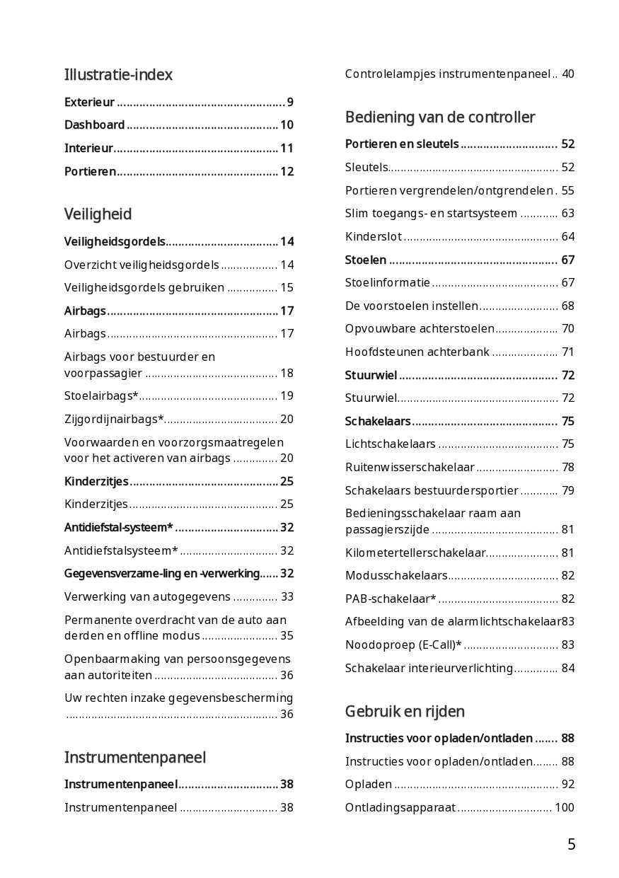 2023-2024 BYD Seal Owner's Manual | Dutch