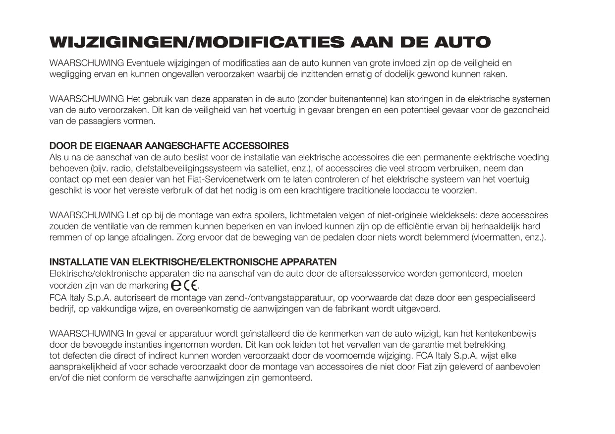 2023 Fiat 500/500C Manuel du propriétaire | Néerlandais