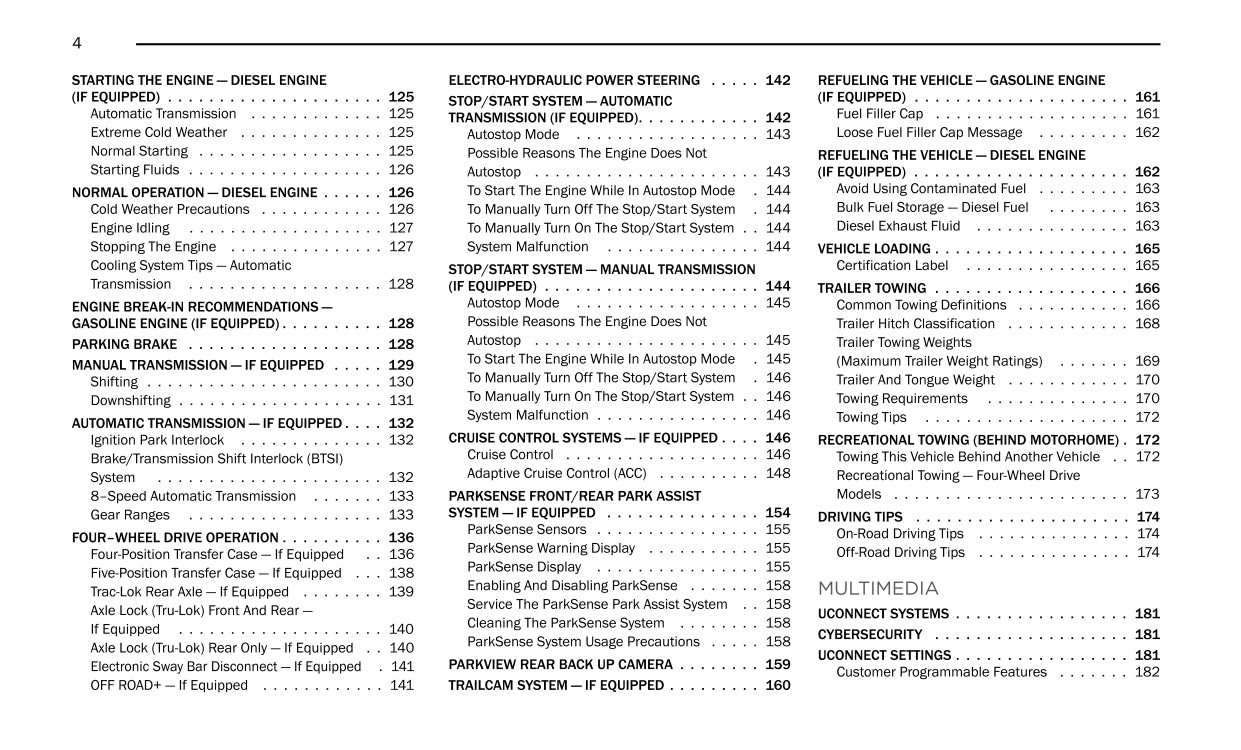 2023 Jeep Gladiator Owner's Manual | English