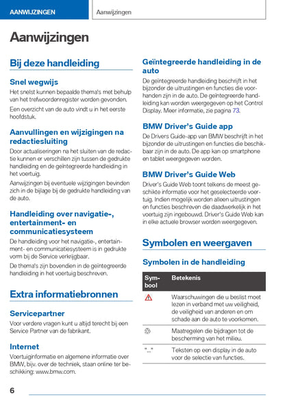 2020-2021 BMW X3 Owner's Manual | Dutch