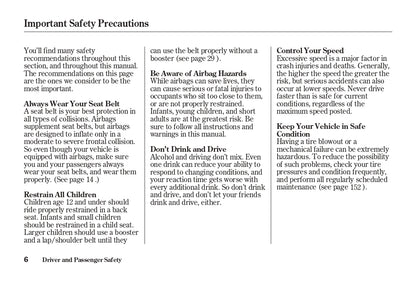 2004 Honda Element Owner's Manual | English