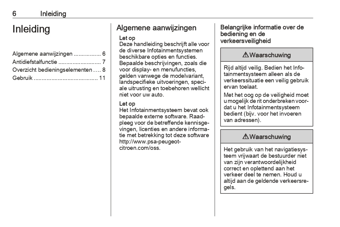 2020-2023 Opel Vivaro Infotainment Manual | Dutch