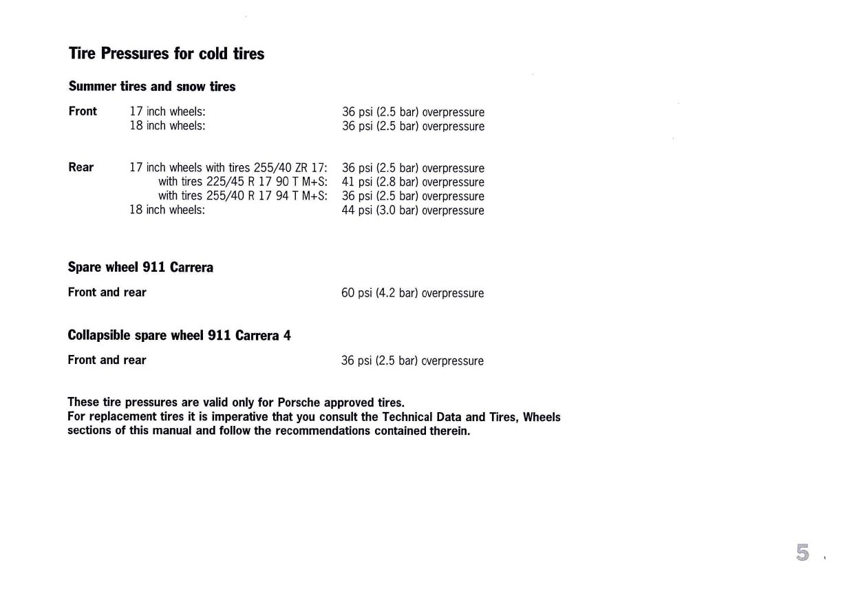 2000 Porsche 911 Carrera / 911 Carrera 4 Owner's Manual | English