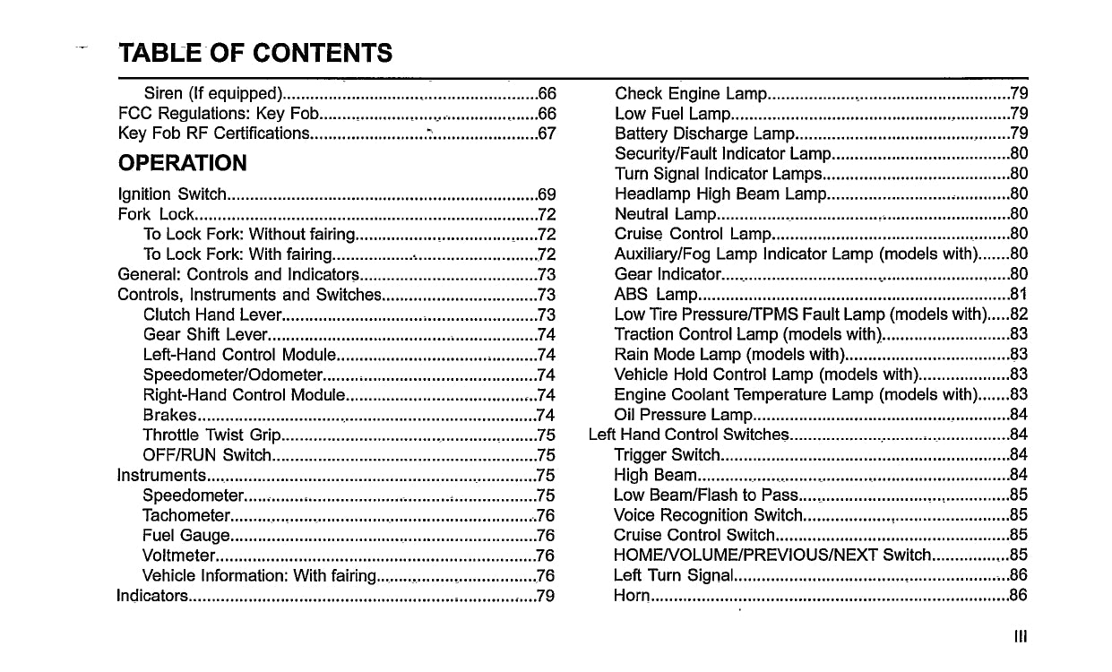 2020 Harley-Davidson Touring Owner's Manual | English