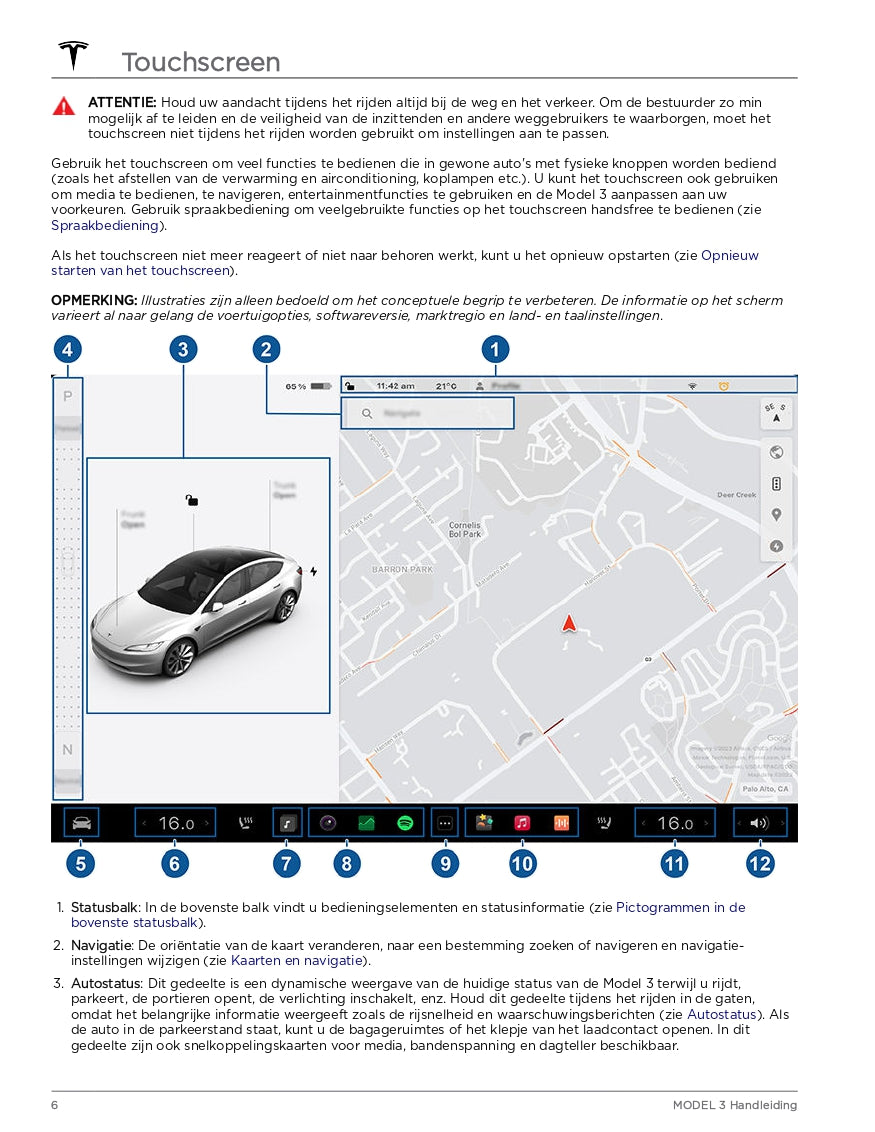 2024 Tesla Model 3 Owner's Manual | Dutch