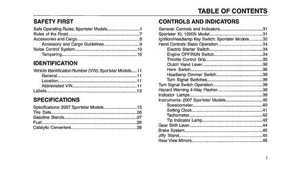 2007 Harley-Davidson Sportster Owner's Manual | English